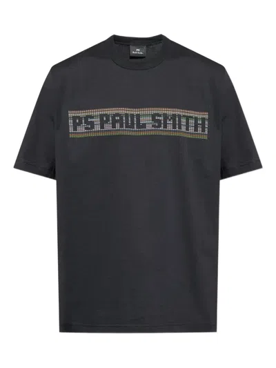 Ps By Paul Smith Logo-print T-shirt In Black