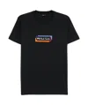 Ps By Paul Smith Navy Blue Crewneck Logo Print T-shirt In Black