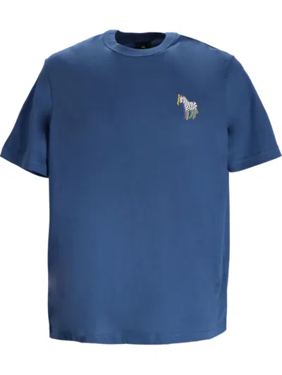 Ps By Paul Smith Logo-print T-shirt In Blue