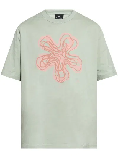 Ps By Paul Smith Logo-print T-shirt In Green