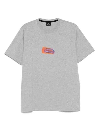 Ps By Paul Smith Logo-print T-shirt In Grey