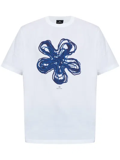 Ps By Paul Smith Logo-print T-shirt In Weiss