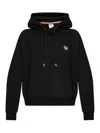 Ps By Paul Smith Zebra-patch Cotton Hoodie In Negro