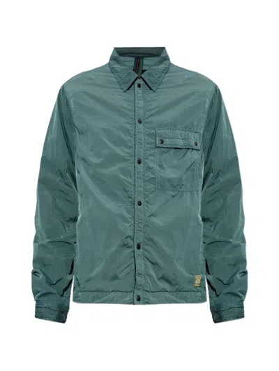 Ps By Paul Smith Logo-patch Shirt Jacket In Green