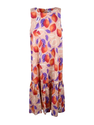 Ps By Paul Smith Long Cotton Dress - Pink/red In Multi