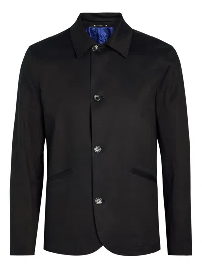 Ps By Paul Smith Long-sleeve Button Shirt Jacket In Black