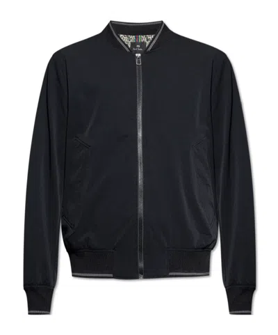 PS BY PAUL SMITH PS PAUL SMITH ZIP-UP LOGO PATCH BOMBER JACKET
