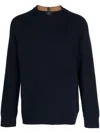 Ps By Paul Smith Long-sleeve Merino-wool Jumper In Blau