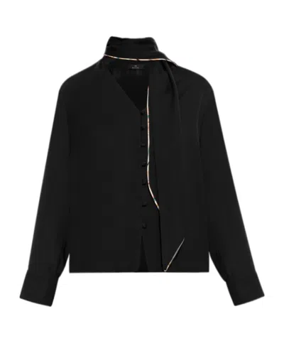 Ps By Paul Smith Long Sleeve Shirt In Black