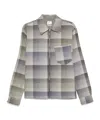 Ps By Paul Smith Ps Paul Smith Checked Cotton Shirt Jacket In Gray