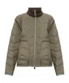 Ps By Paul Smith Ps Paul Smith Quilted Wave Pattern Zipped Jacket In Green