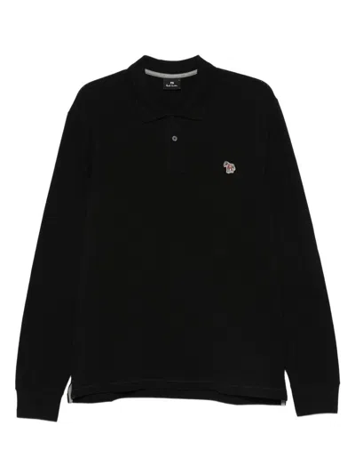 Ps By Paul Smith Long-sleeved Polo Shirt Ps Paul Smith In Black