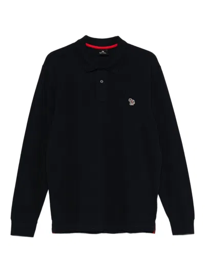Ps By Paul Smith Long-sleeved Polo Shirt Ps Paul Smith In Black