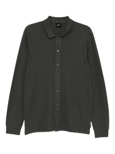 Ps By Paul Smith Long-sleeved Shirt In Green