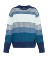 Ps By Paul Smith Striped Fisherman Knit Sweater In Blue