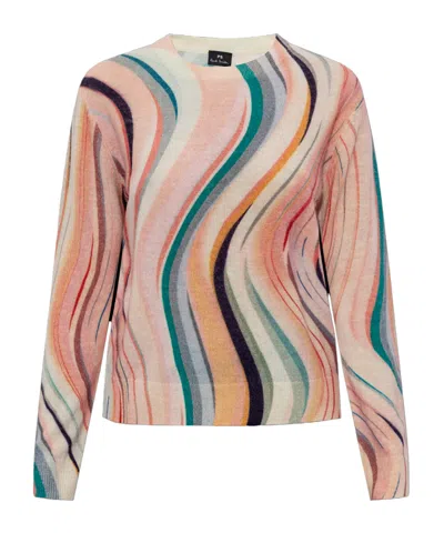 Ps By Paul Smith Ps Paul Smith Striped Knit Top In Multicolor