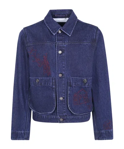 Ps By Paul Smith Long-sleeve Denim Jacket In Blue