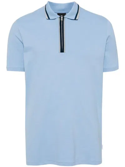 PS BY PAUL SMITH MENS REGULAR FIT HALF ZIP POLO BY PS PAUL SMITH,M2R.322Y.P21511 41C SKY BLUE