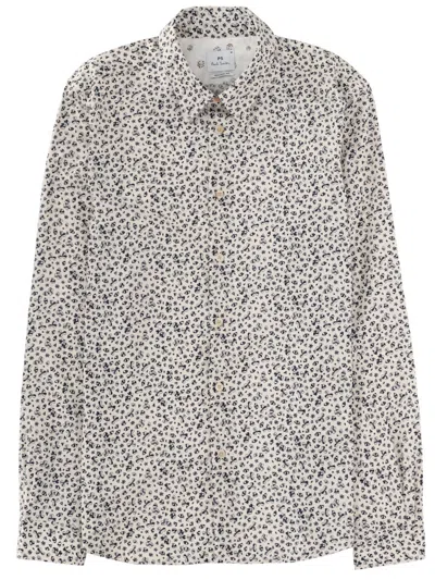 Ps By Paul Smith Printed Shirt In White