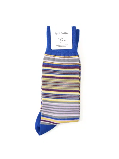 Ps By Paul Smith Men Sock Kahn Strp In Blue