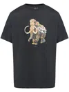 Ps By Paul Smith Graffiti Mammoth Cotton T Shirt In Black