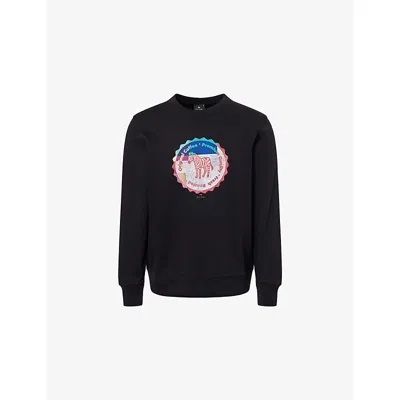 Ps By Paul Smith Mens Black Zebra Graphic-print Long-sleeves Sweatshirt Xxl