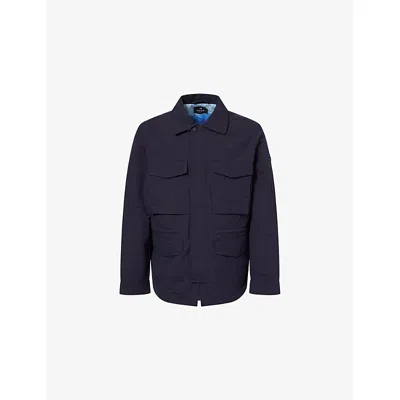 Ps By Paul Smith Mens Blue Field Regular-fit Woven Jacket