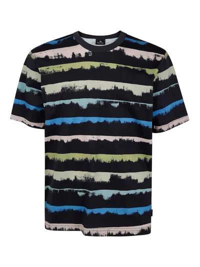 Ps By Paul Smith Ps Paul Smith Mens Casual Fit Short Sleeves T-shirt Clothing In Blue