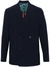Ps By Paul Smith Notched-lapels Double-breasted Blazer In Blues