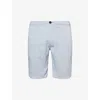 Ps By Paul Smith Mens Light Blue Brand-patch Regular-fit Stretch-cotton Shorts In Gray