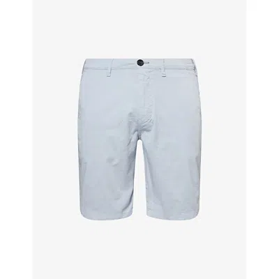 Ps By Paul Smith Mens Light Blue Brand-patch Regular-fit Stretch-cotton Shorts In Gray