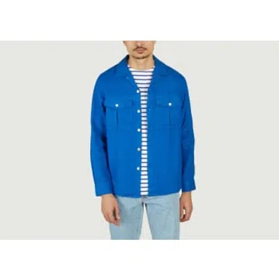 Ps By Paul Smith Mens L/s Casual Fit Utility Shirt In Blue