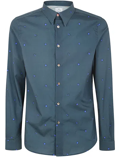 Ps By Paul Smith Mens Ls Tailored Fit Shirt In Blue