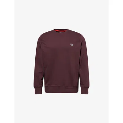 Ps By Paul Smith Mens Red Regular-fit Zebra Cotton-jersey Sweatshirt Xl