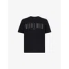 Ps By Paul Smith S By Paul Smith Mens Stripe-logo Crewneck Cotton-jersey T-shirt Black