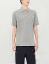 Ps By Paul Smith S By Paul Smith Mens Grey Melange Zebra-appliquéd Cotton-piqué Polo Shirt Xl In Grey Melange