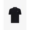 Ps By Paul Smith S By Paul Smith Mens Zebra-embroidered Short-sleeve Cotton Polo Shirt Black Xl