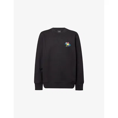 Ps By Paul Smith Ps Paul Smith Regular Fit Cloud Zebra Organic Cotton Graphic Sweatshirt In Black