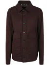 Ps By Paul Smith Ps Paul Smith Mens Quilted Overshirt Clothing In Blood