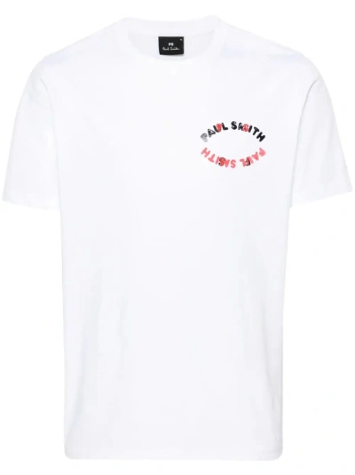 Ps By Paul Smith Mens Reg Fit T In White