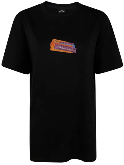 Ps By Paul Smith Mens Regular Fit Short Sleeves T-shirt In Black