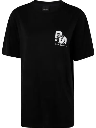 PS BY PAUL SMITH MENS REGULAR FIT SHORT SLEEVES T-SHIRT PS ZEBRA,M2R.011R.PP5130 79 BLACK