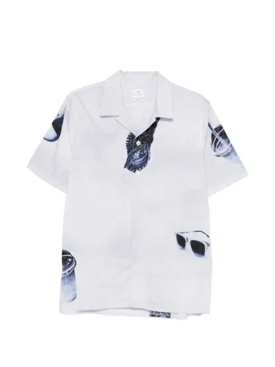Ps By Paul Smith Ps Paul Smith Mens Short Sleeves Casual Fit Shirt In White