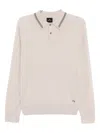Ps By Paul Smith Ps Paul Smith Logo-embroidered Wool Polo Shirt In Neutral