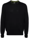 Ps By Paul Smith Merino-wool Contrast-collar Sweater In Blue