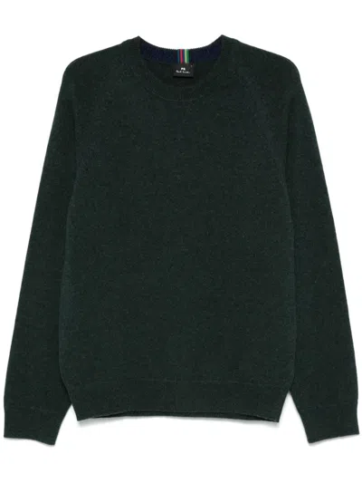 Ps By Paul Smith Merino Wool Jumper In Green