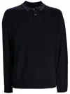 Ps By Paul Smith Merino Wool Polo Shirt In 蓝色