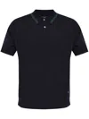 Ps By Paul Smith Ps Paul Smith Logo Embroidered Knitted Polo Shirt In Blue