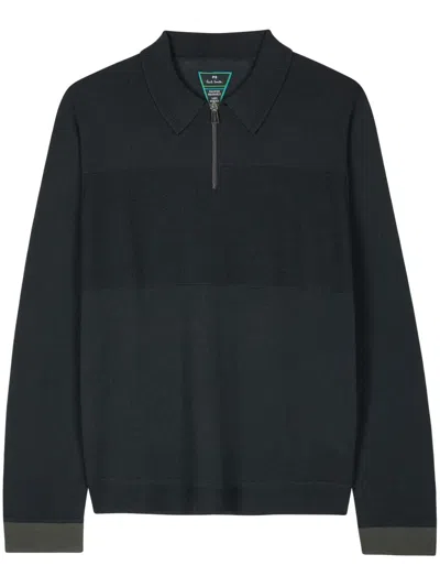 Ps By Paul Smith Merino Wool Polo Shirt In Grey
