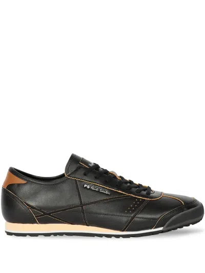 Ps By Paul Smith Mestre Leather Sneakers In Black